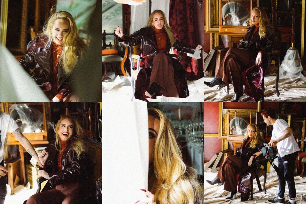 Hình ảnh hậu trường MV "Easy On You" trích trong album 30 của Adele.